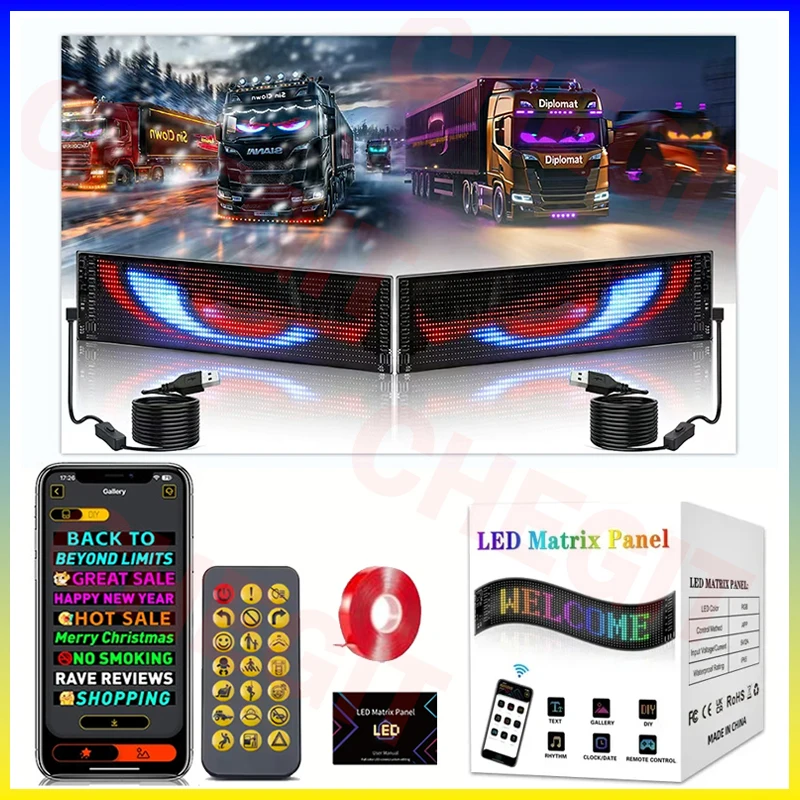 Car Led Light - Led Display Truck Eye Car Sign