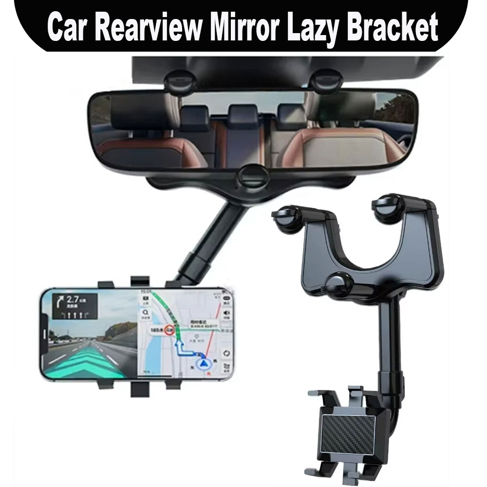 Car Mirror - Multifunctional Car Rearview Mirror Phone Holder