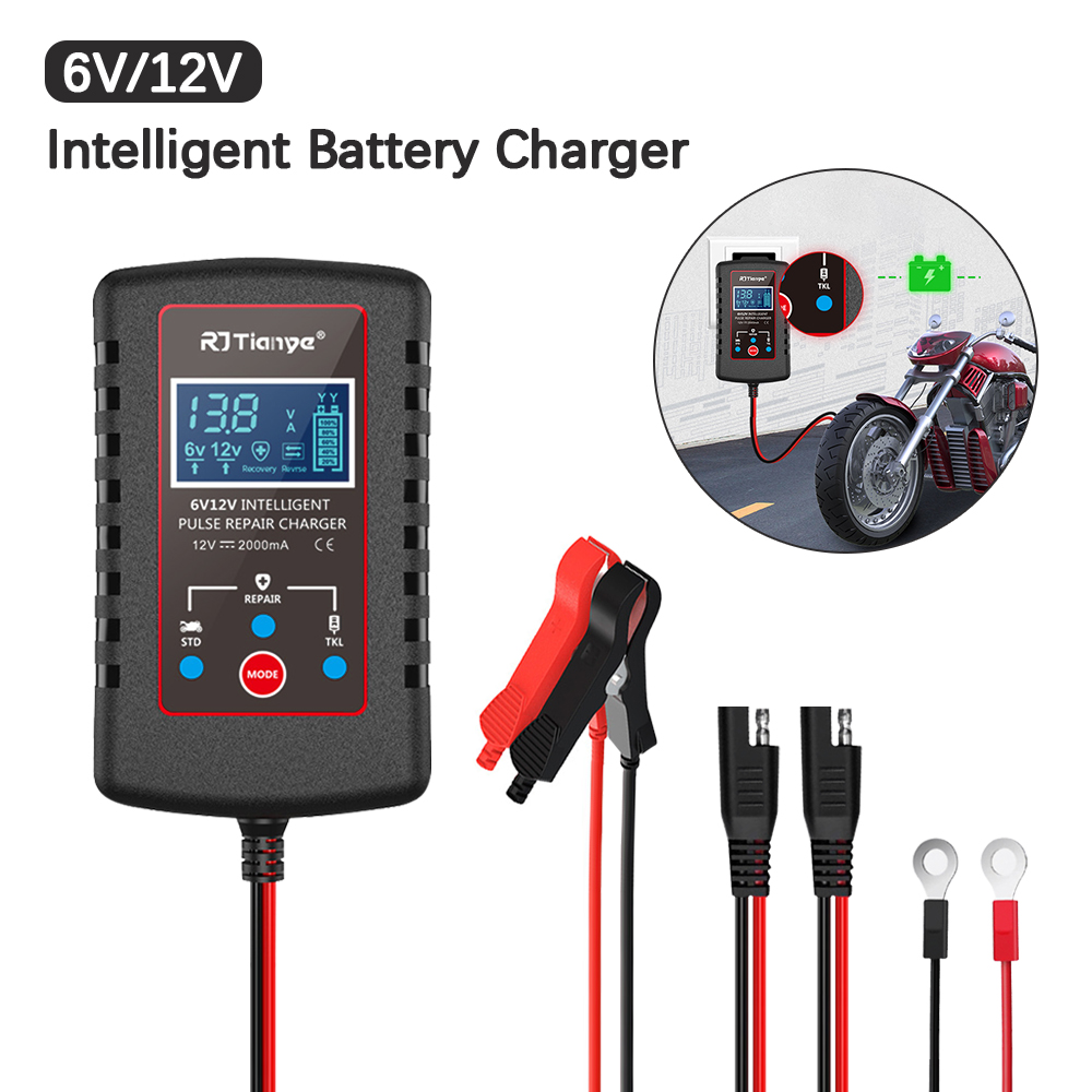 Car Charger - Smart Battery Charger For Motorcycle Lawn