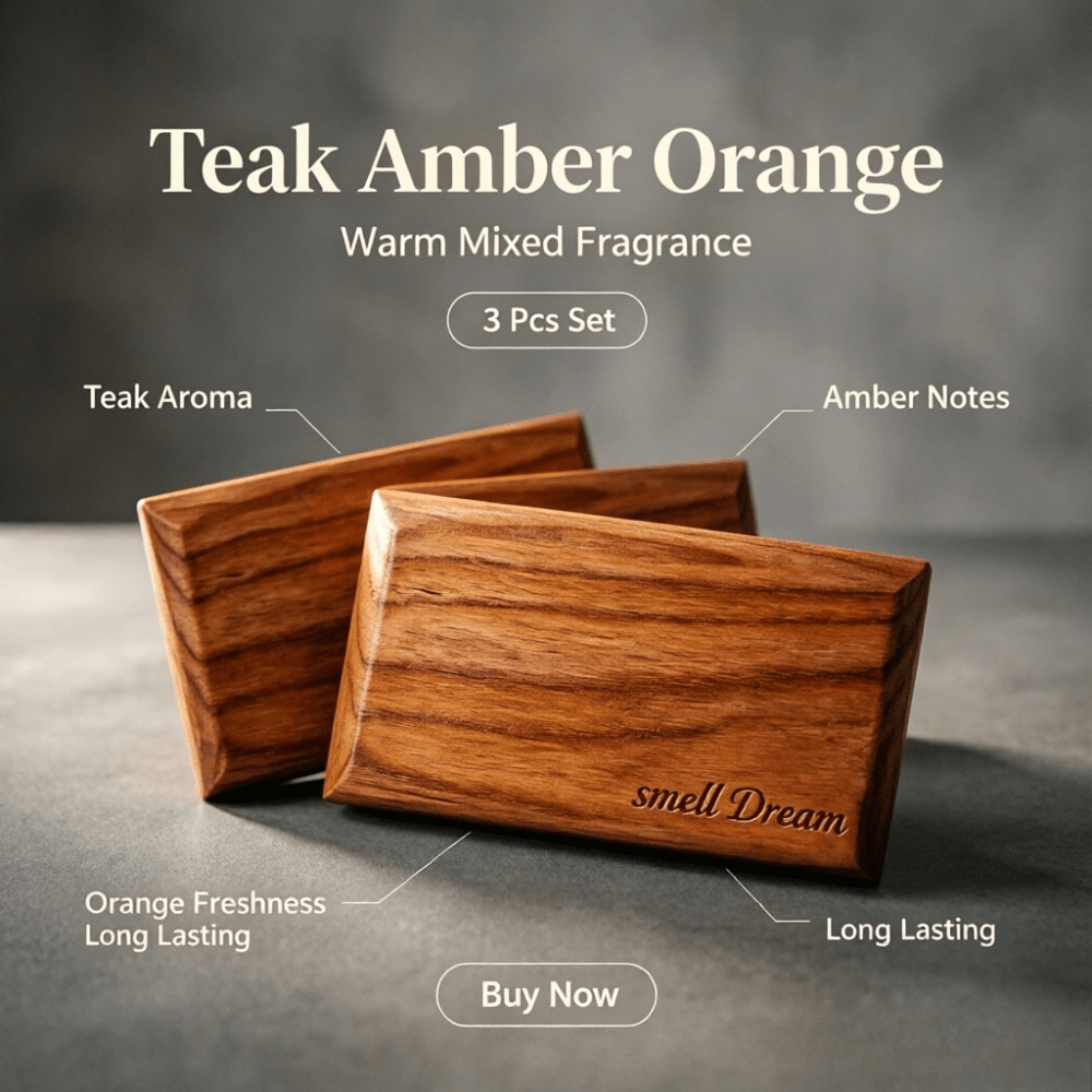 Car Air Freshener - Car Air Freshener Teak Amber Orange