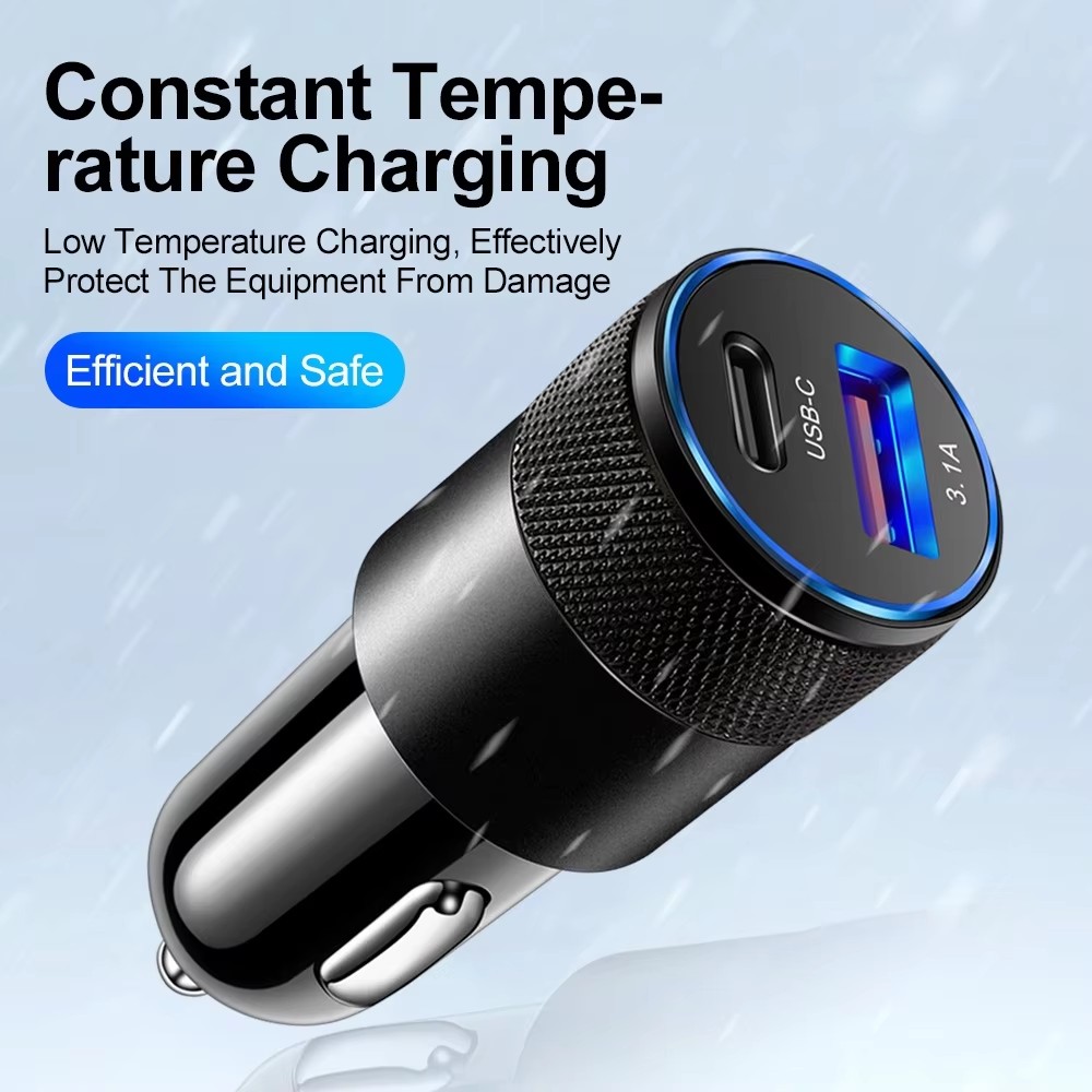 3.1A USB Car Charger Type C Fa - đánh giá và giá Car Charger