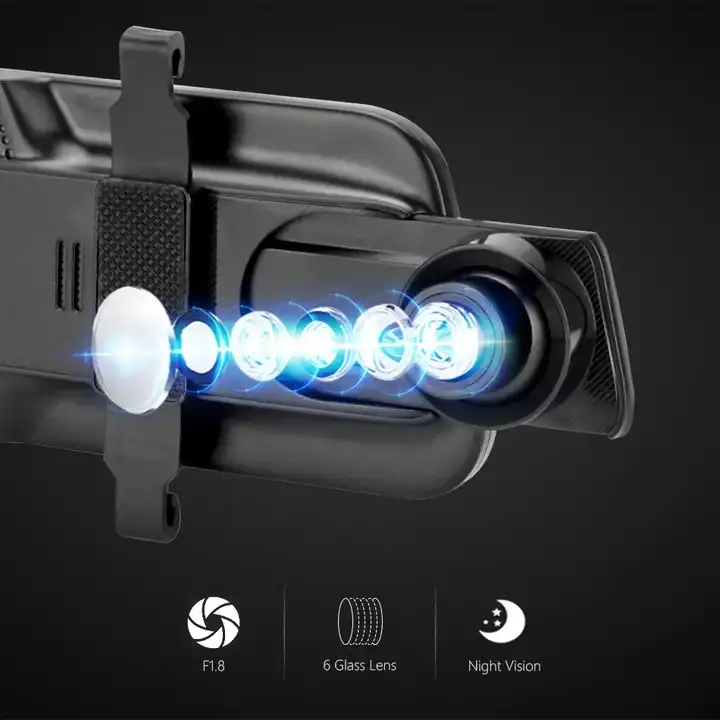 10'' Mirror Dash Cam Night Vis - đánh giá và giá Car Mirror
