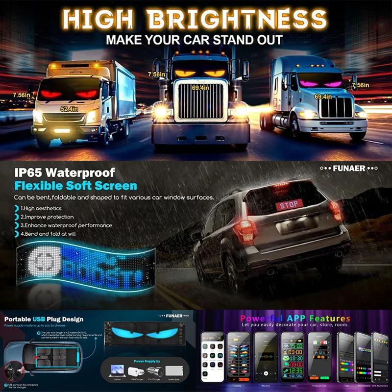 Led Display Truck Eye Car Sign - đánh giá và giá Car Led Light