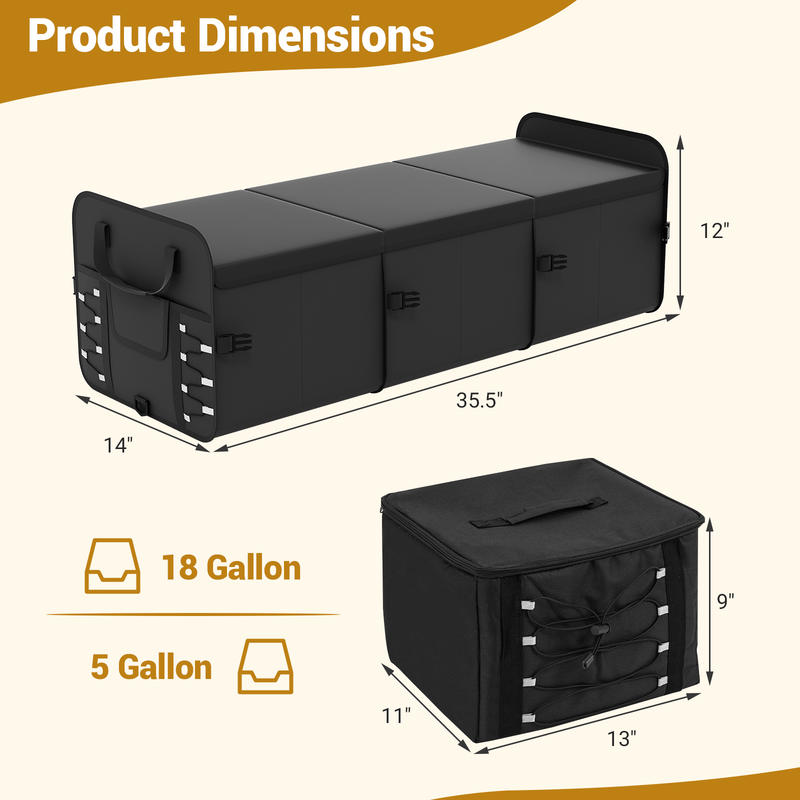 18 Gal Car Trunk Organizer wit - đánh giá và giá Car Organizer
