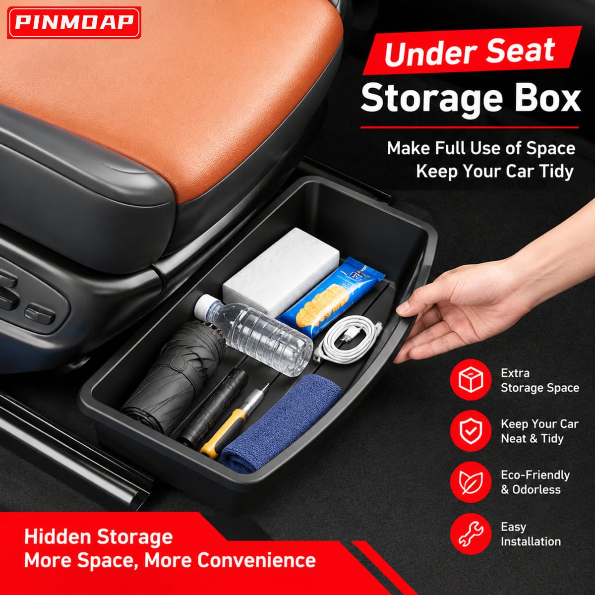 PINMOAP Under Seat Car Storage - đánh giá và giá Car Cable Organizer