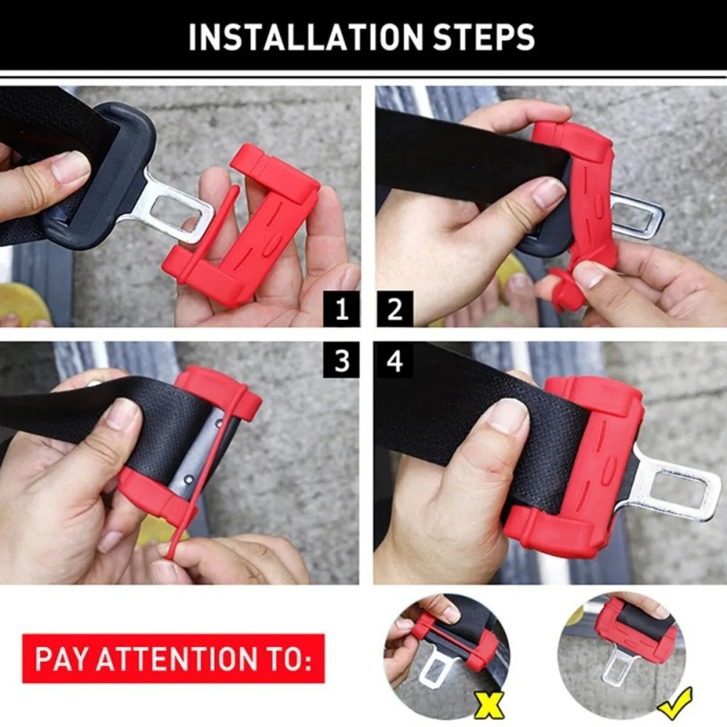2pcs Car Seat Belt Clip Silico - đánh giá và giá Car Seat Cover