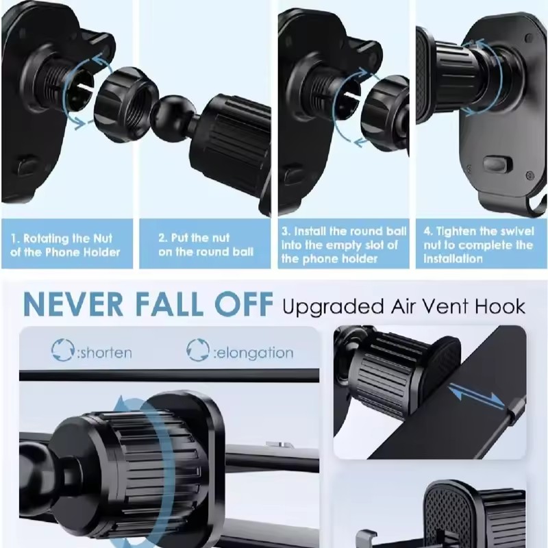 Universal Car Hook Base Phone  - đánh giá và giá Car Phone Holder