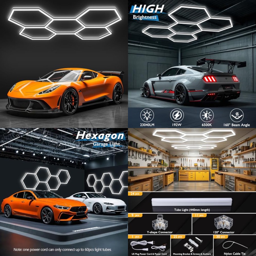 Hexagon Garage Lights, LED Hon - đánh giá và giá Car Led Light