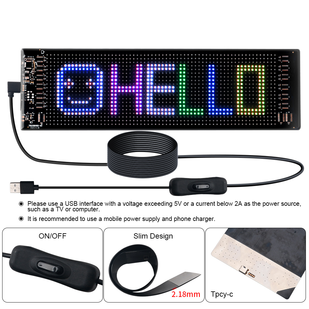 LED Matrix Pixel Panel Scrolli - đánh giá và giá Car Led Light