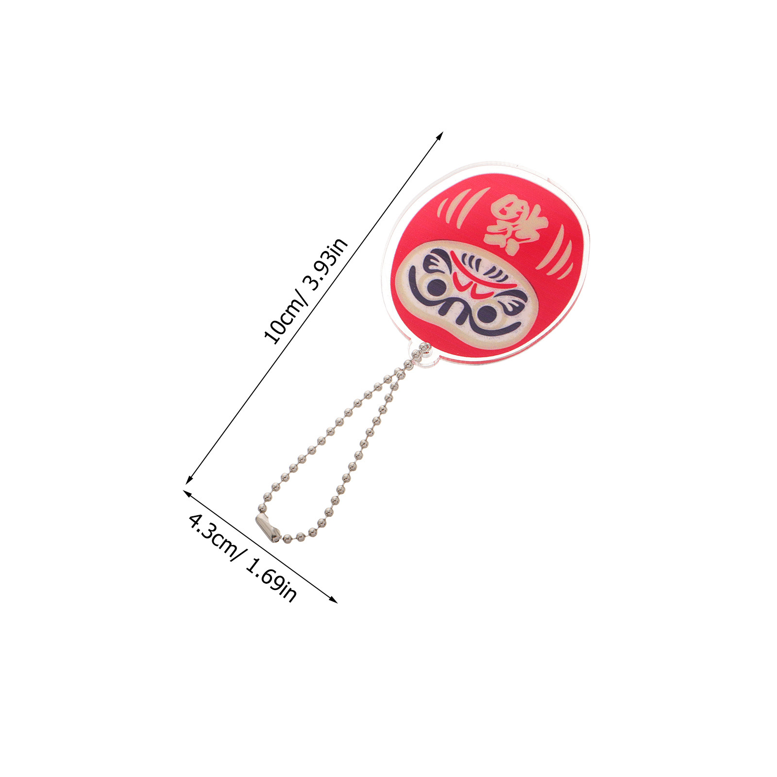 2Pcs Daruma Keychain Japanese  - đánh giá và giá Car Accessories Japanese