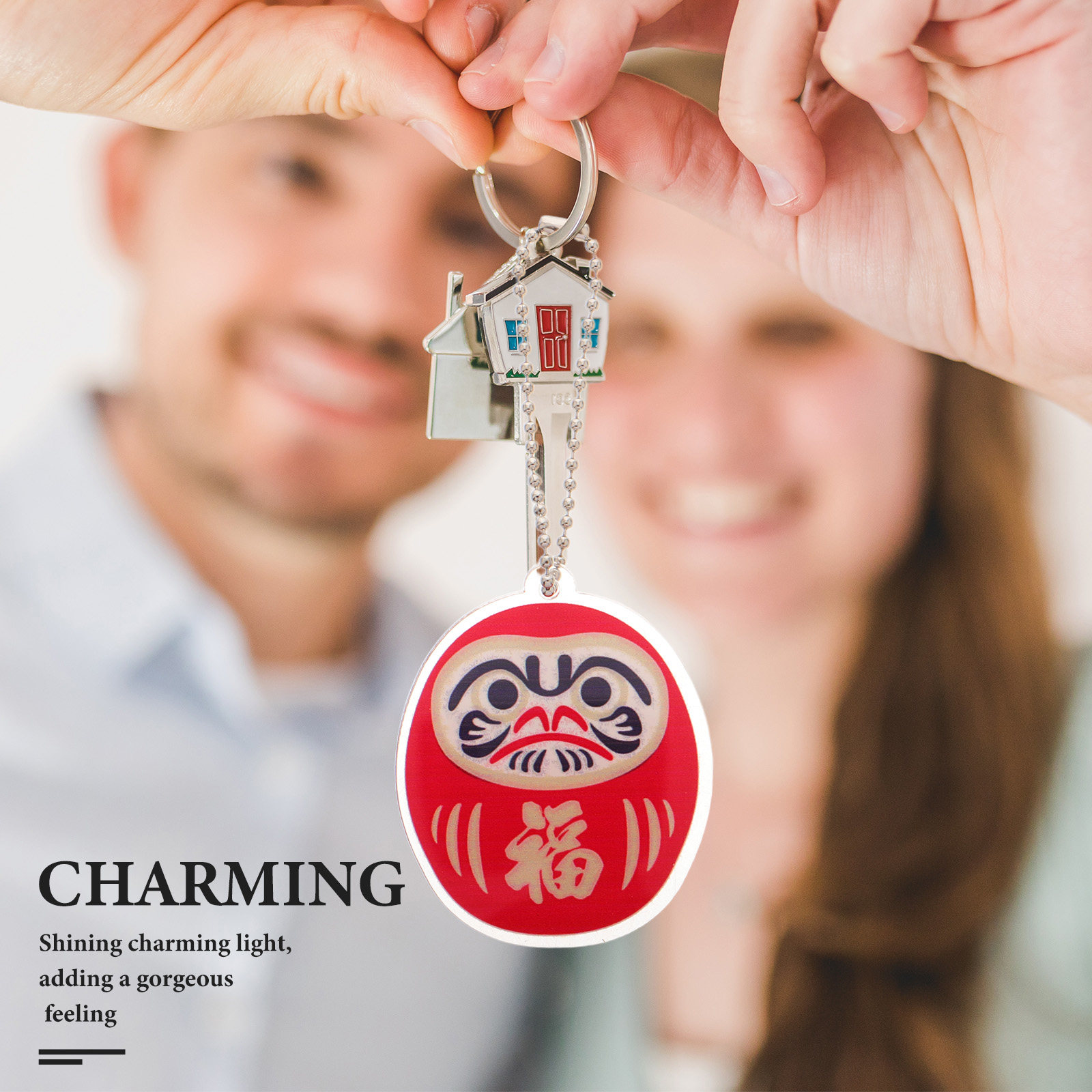 2Pcs Daruma Keychain Japanese  - đánh giá và giá Car Accessories Japanese