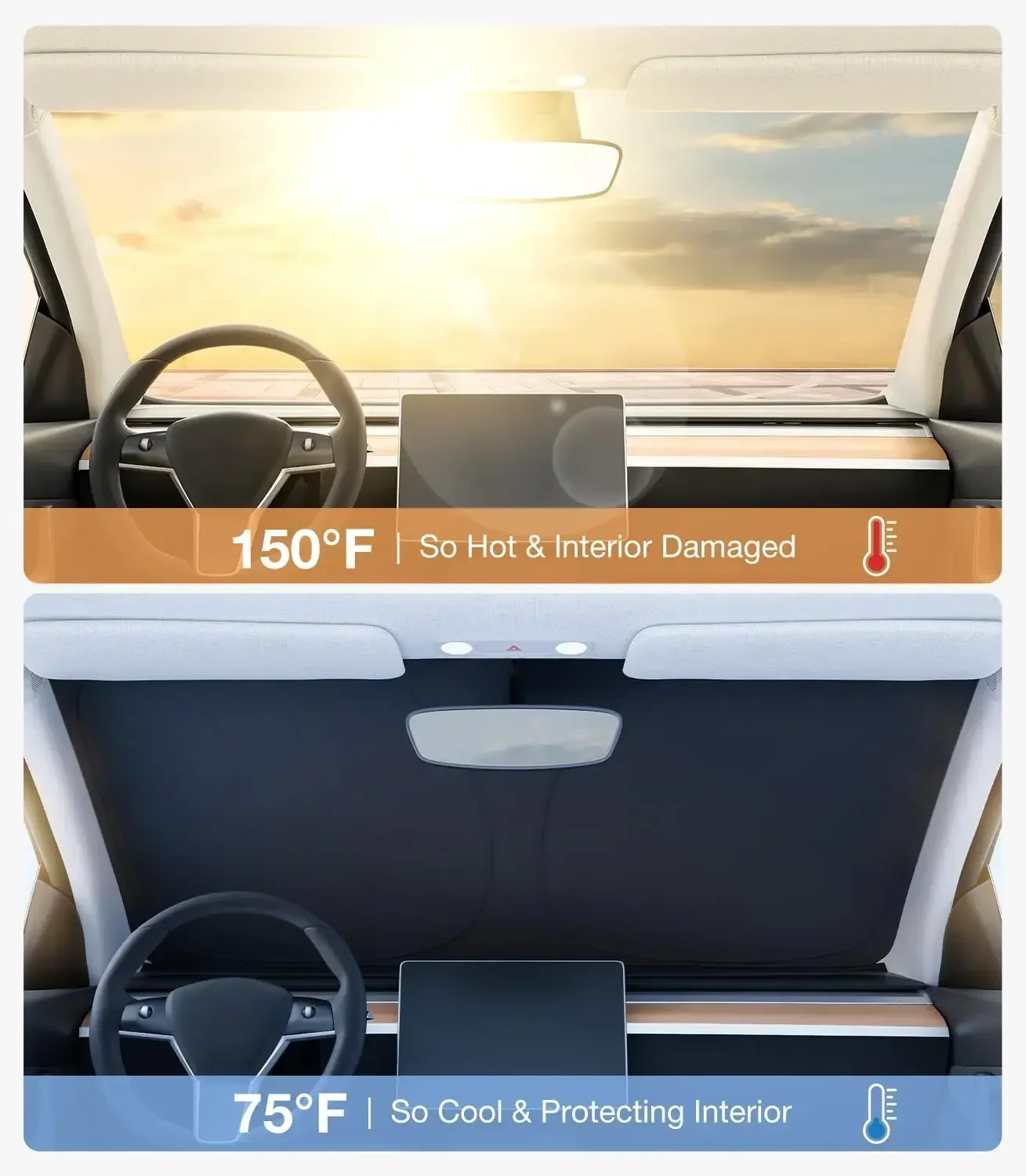 For Tesla Model Y Juniper Car  - đánh giá và giá Windshield Sun Shade